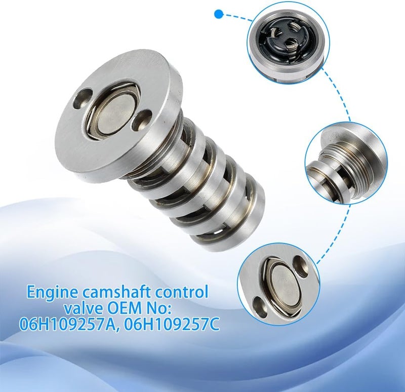 YRMST Camshaft Bridge Bracket Adjuster Magnet Solenoid Valve Compatible with VW Golf Jetta Pasha, A3 A4 A5 A6 1.8/2.0T 06H103144J 06H109257A 06L109259A 06J103166A 06H109257C - Image 4